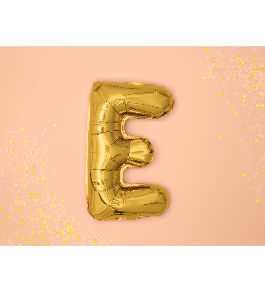 Fóliový balón E - zlatý