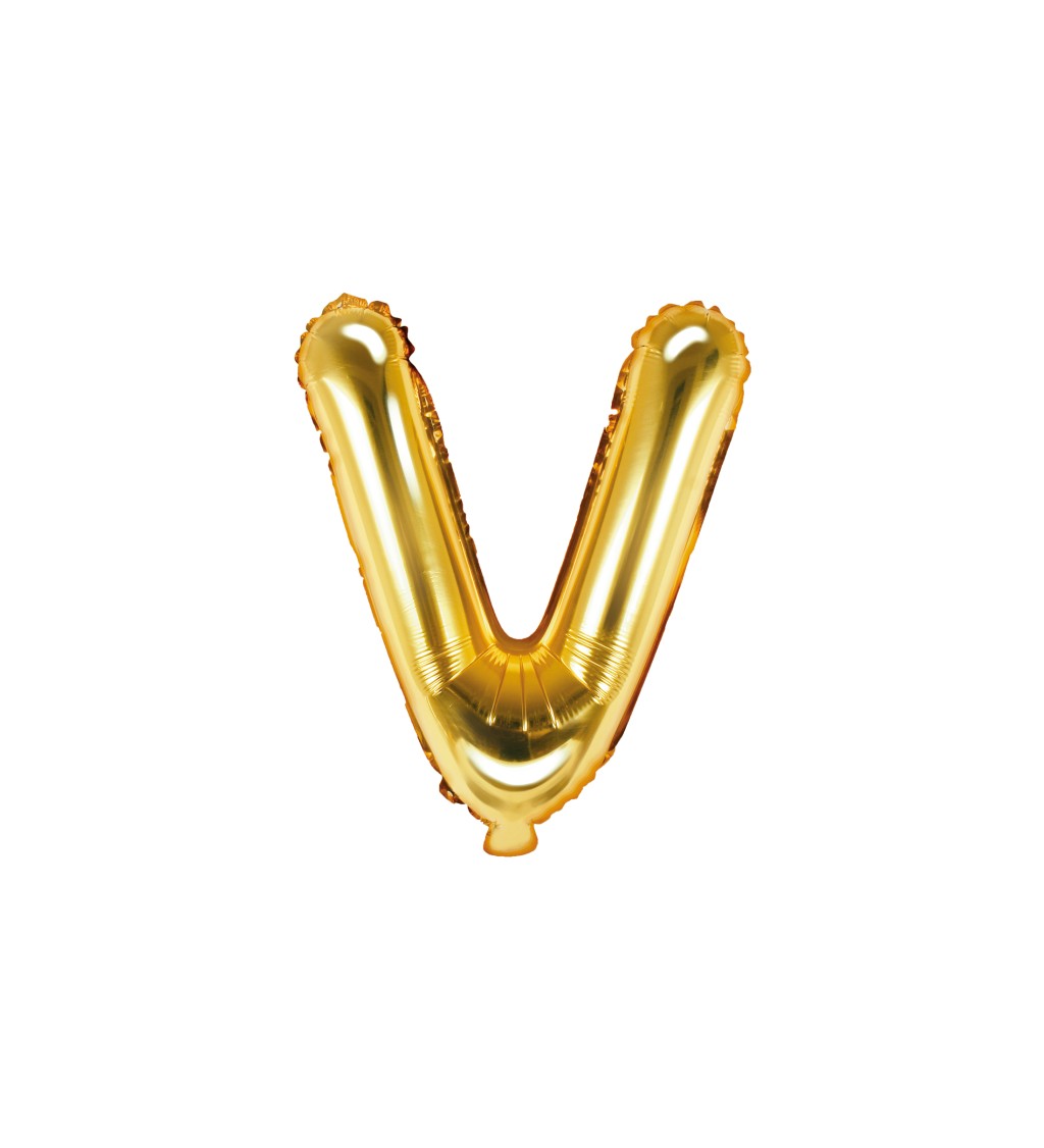 Fóliový balón V - zlatý