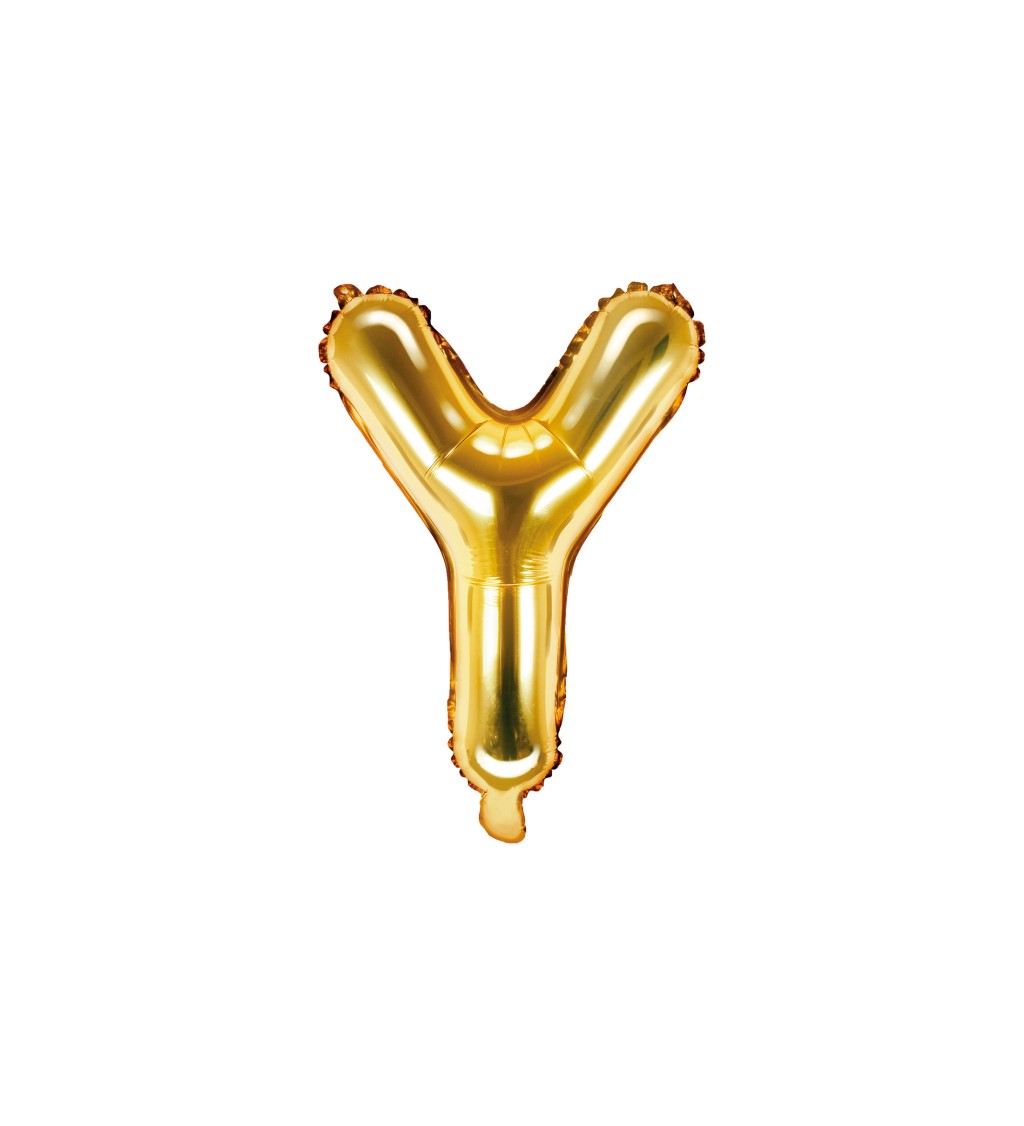 Fóliový balón "Y", ružové zlato