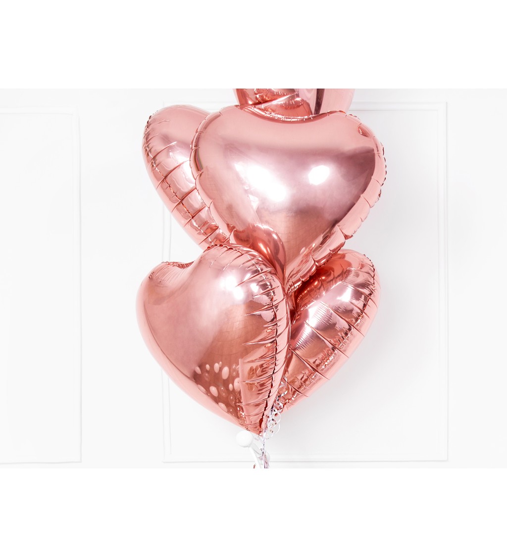 Fóliové balónové srdce rosegold
