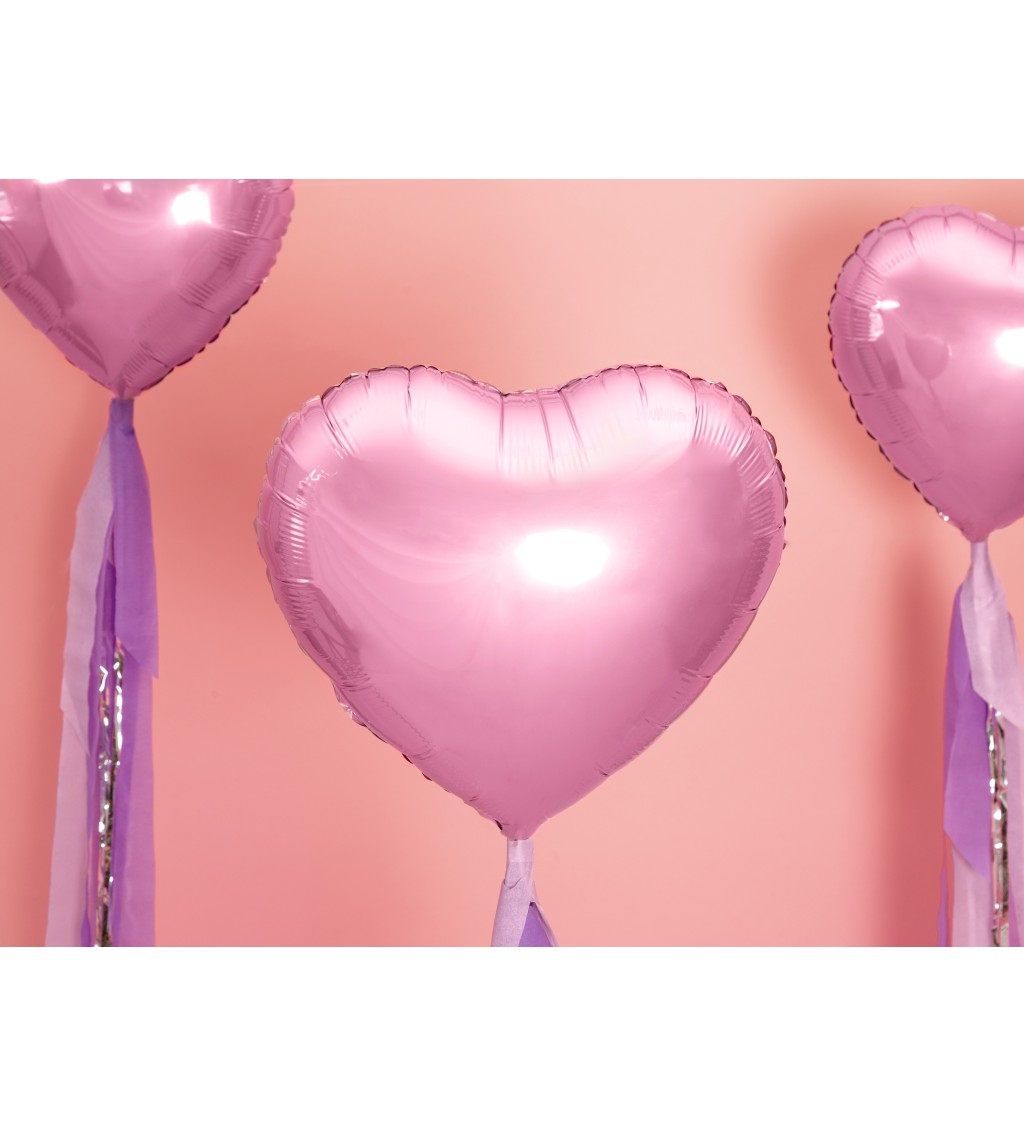 Ružový balónik - srdce