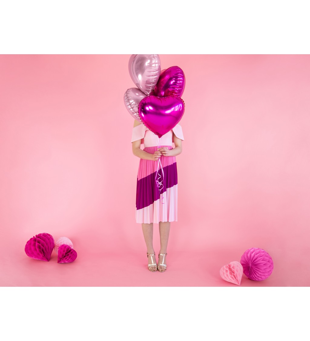 Ružový balónik - srdce