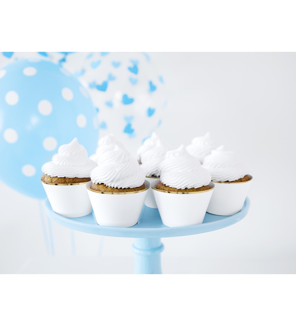 Kornútiky na cupcake - biele 6 ks