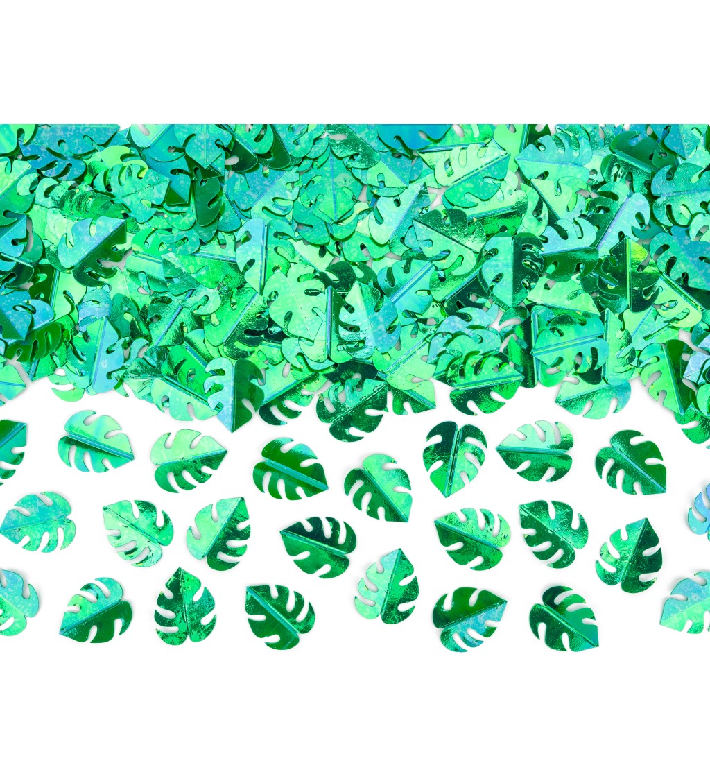 Zelené metalické konfety