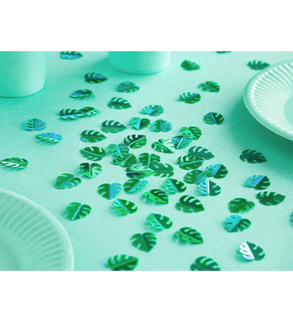 Zelené metalické konfety