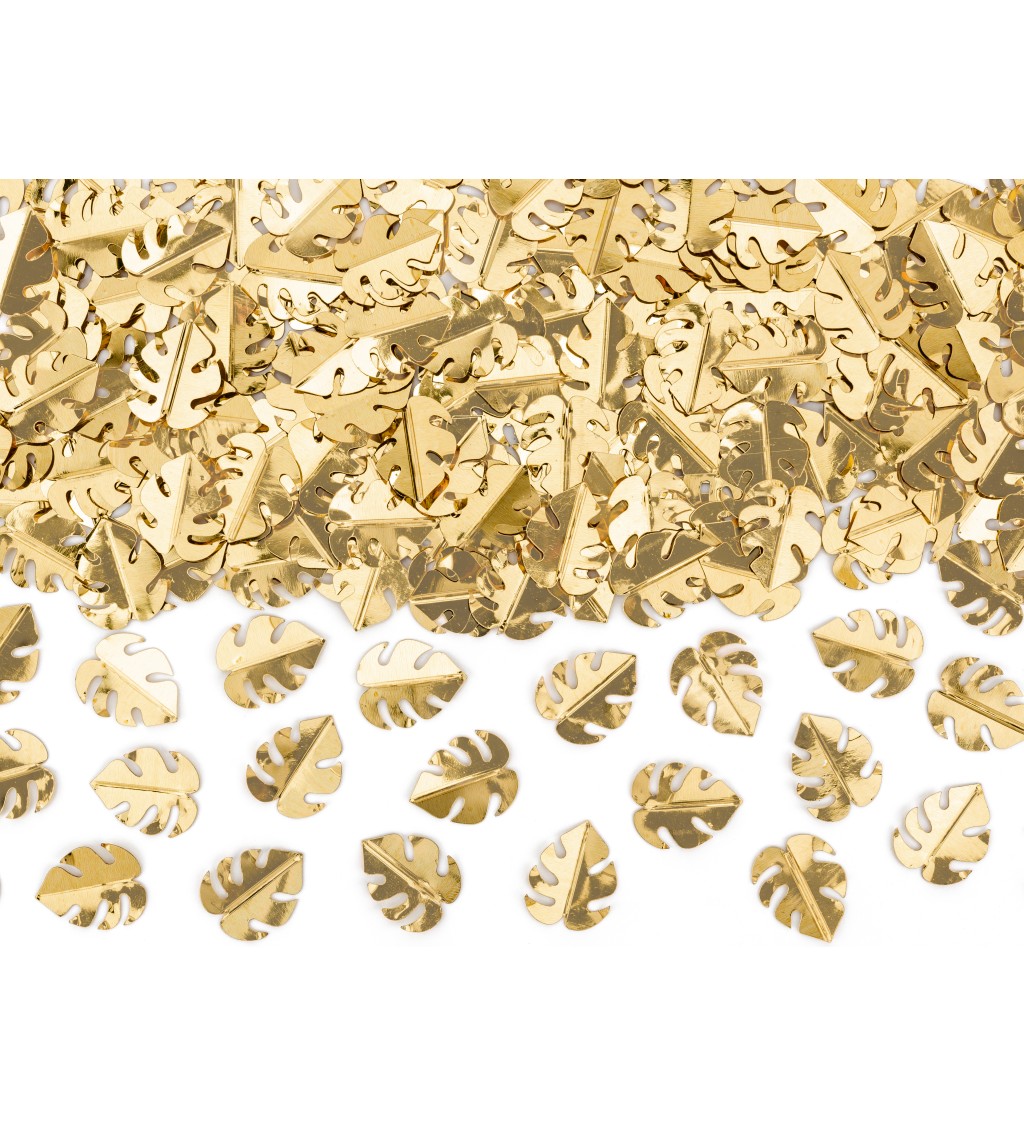 Kovové zlaté konfetové listy