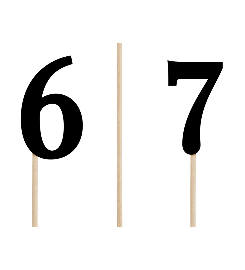 Dekorácia - Čísla na stôl