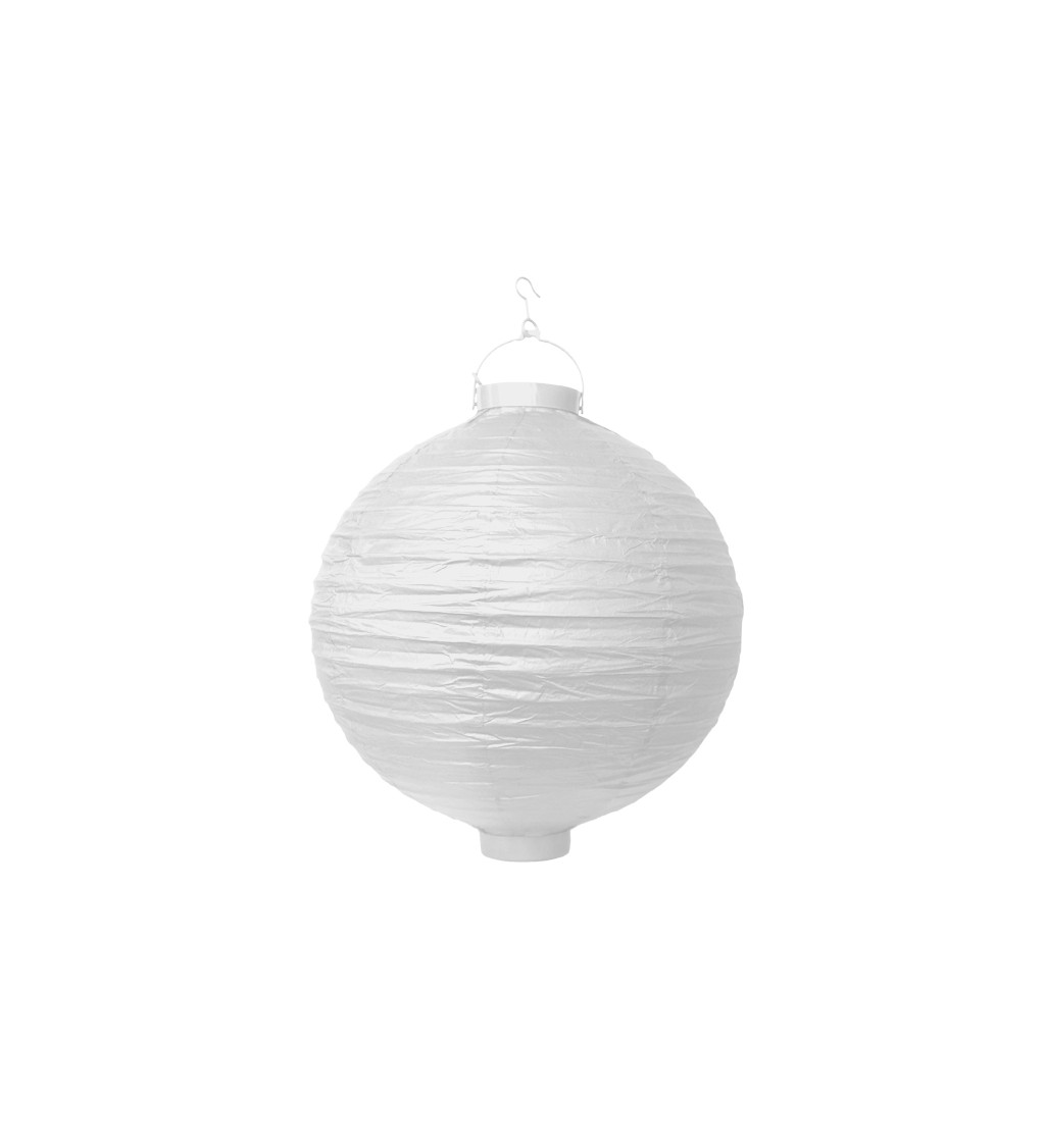 Papierový lampión - biely 20 cm