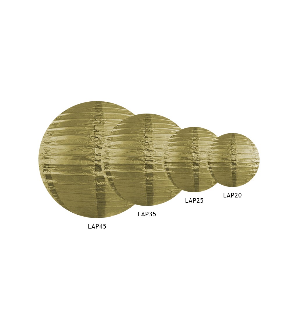Papierový lampión - zlatý 35 cm