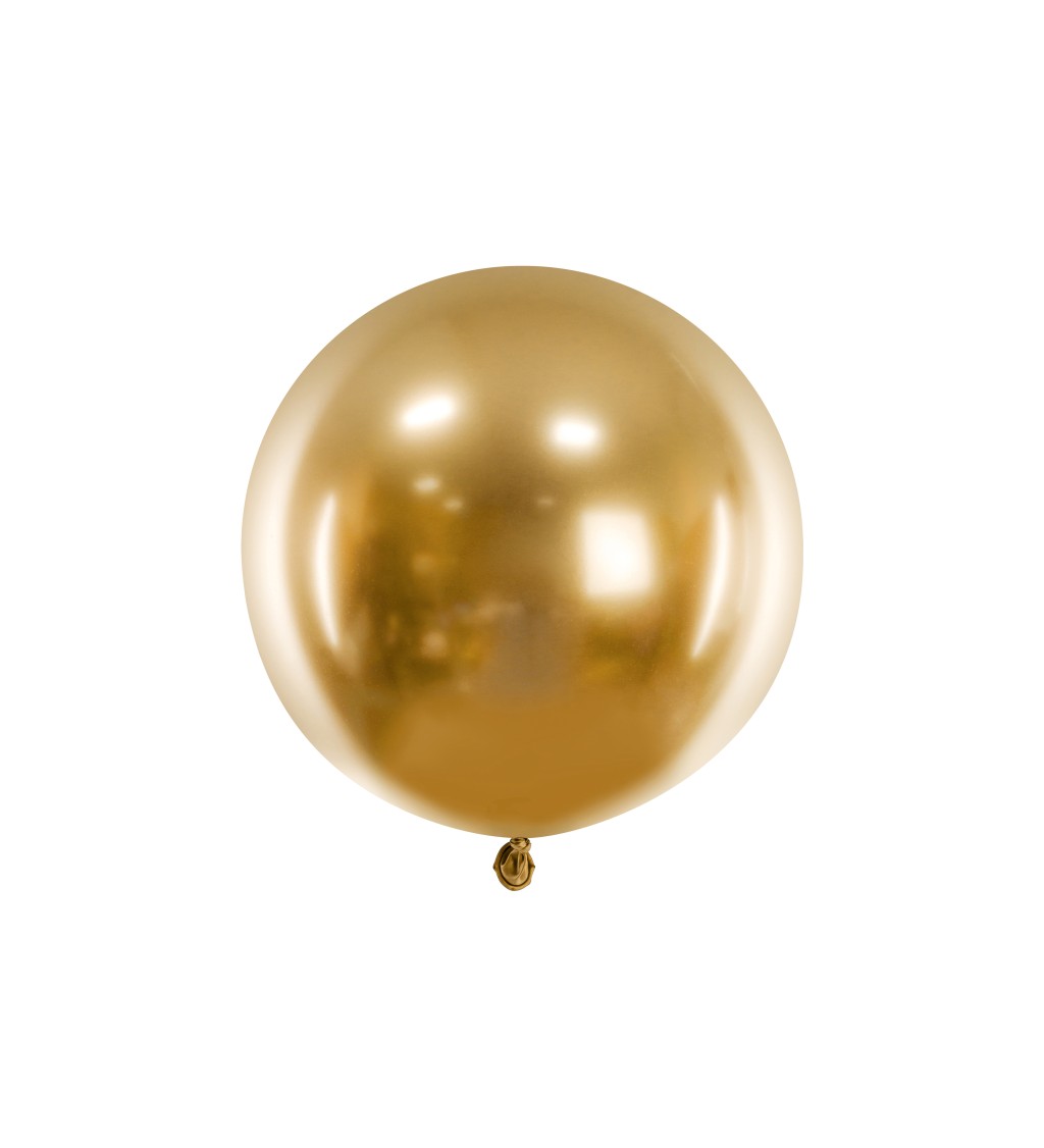 Okrúhly lesklý balón 60 cm, zlatý