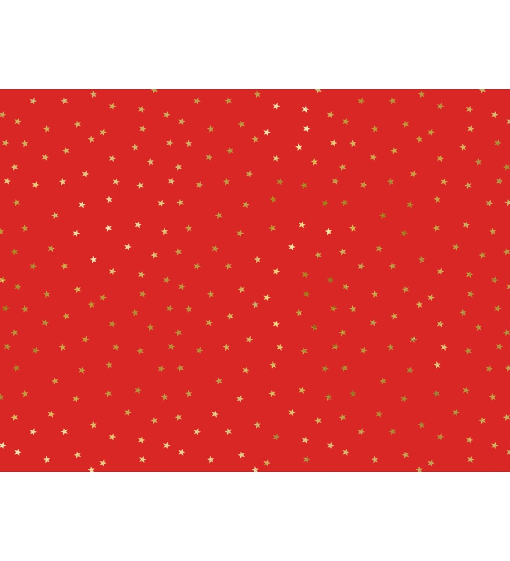 Červený baliaci papier s hviezdami