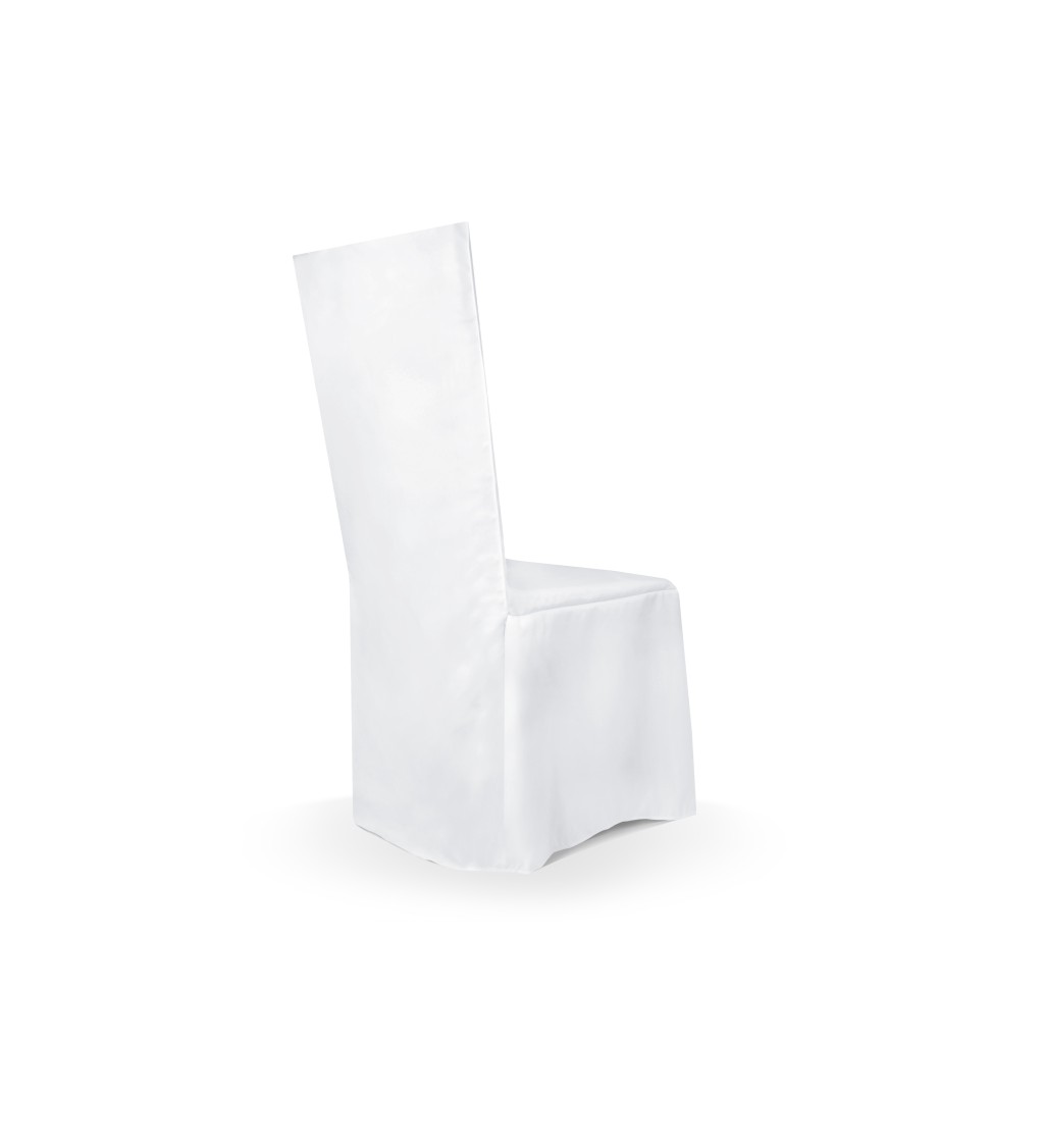 Plátenný poťah na stoličky v bielej farbe