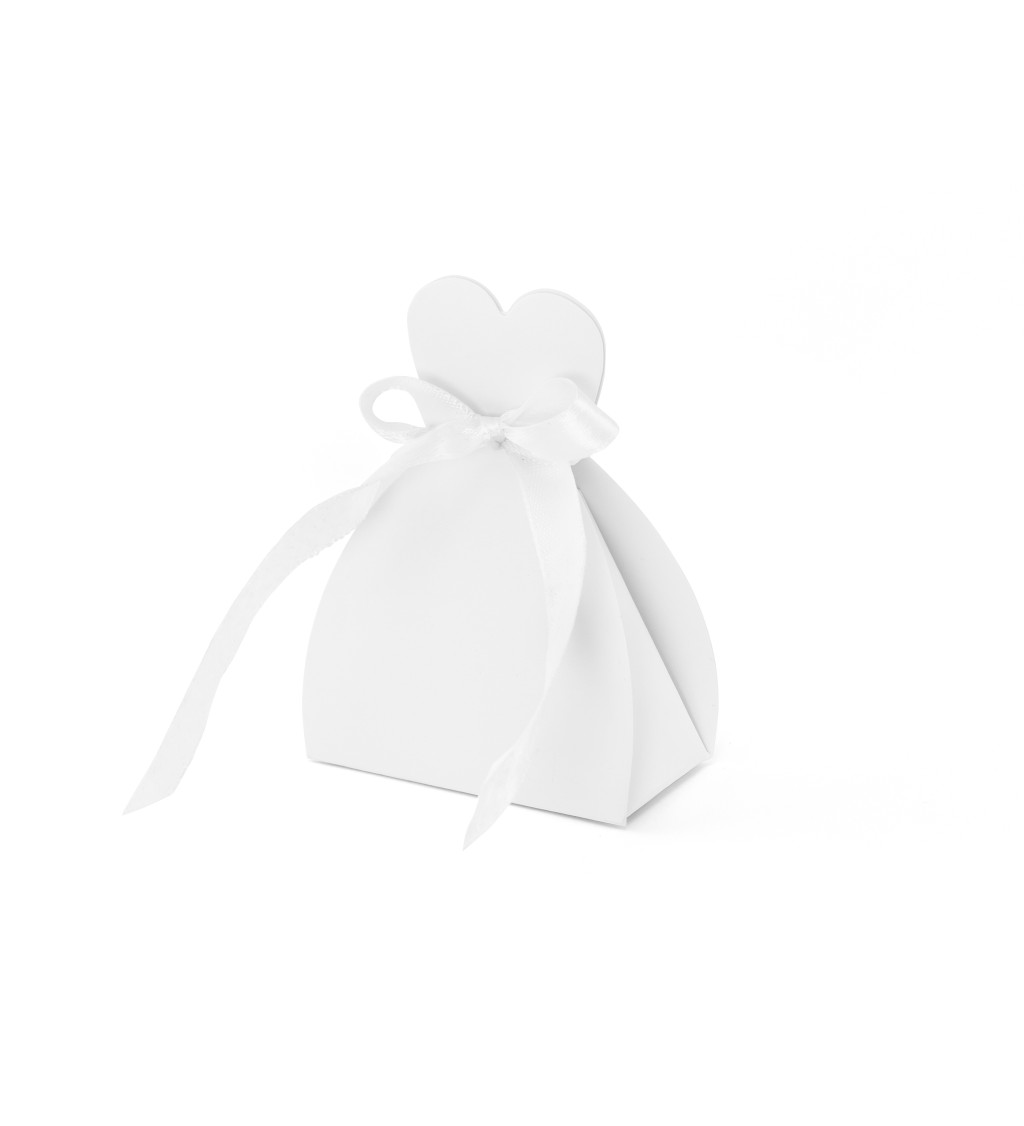 Darčeková krabička v tvare Svadobních šiat (10 ks)