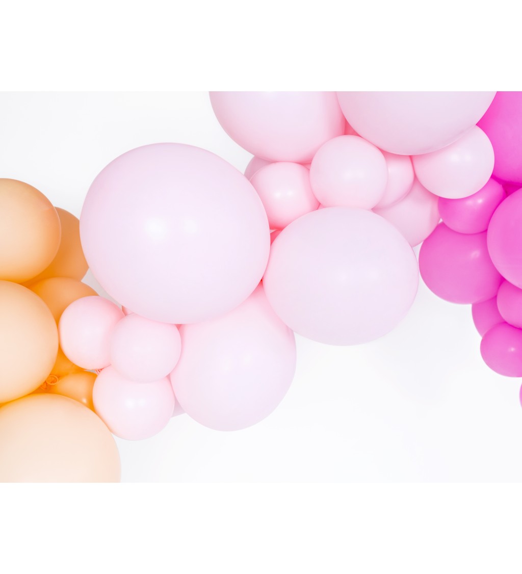 Pastelový balón - svetloružový - 10 ks
