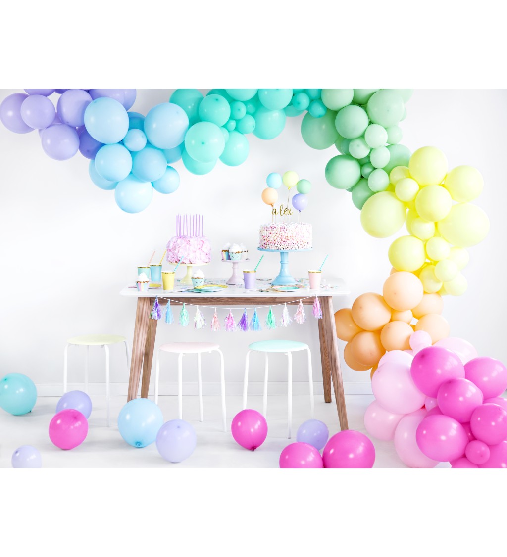 Pastelový balón - svetloružový - 10 ks