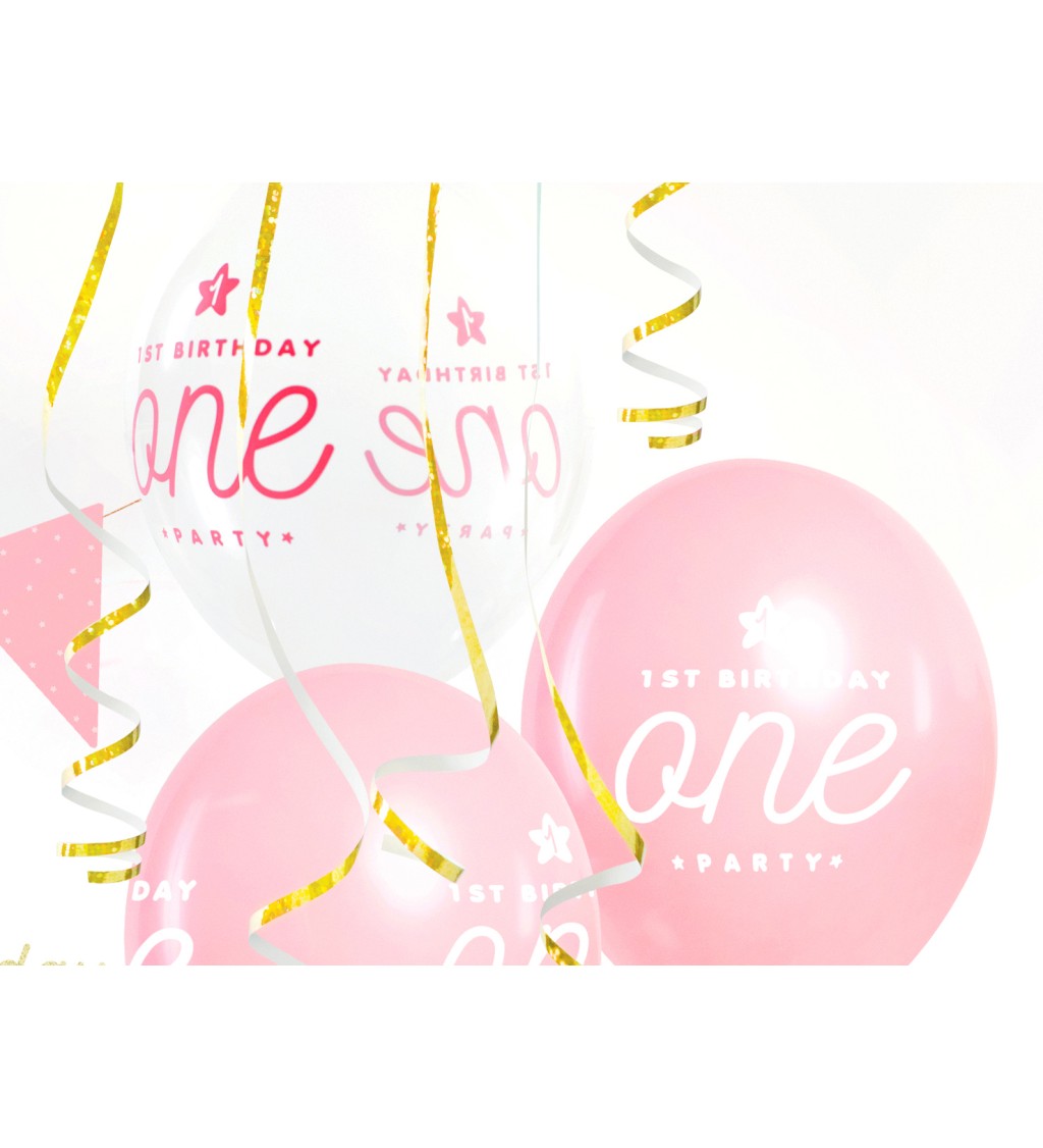 Balónik "1st Birthday" - Ružový