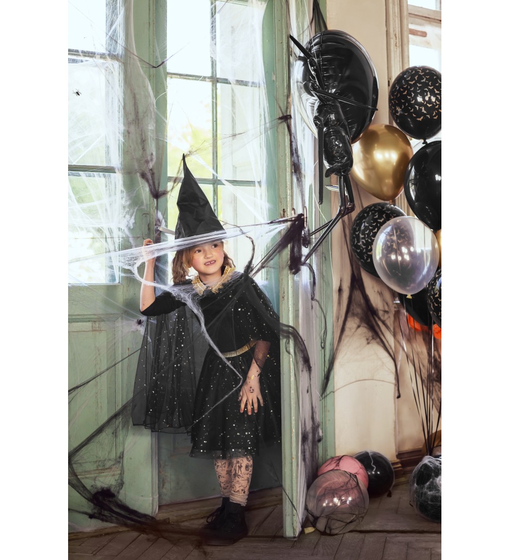 Čierna čarodejnícka sukňa s hviezdičkami