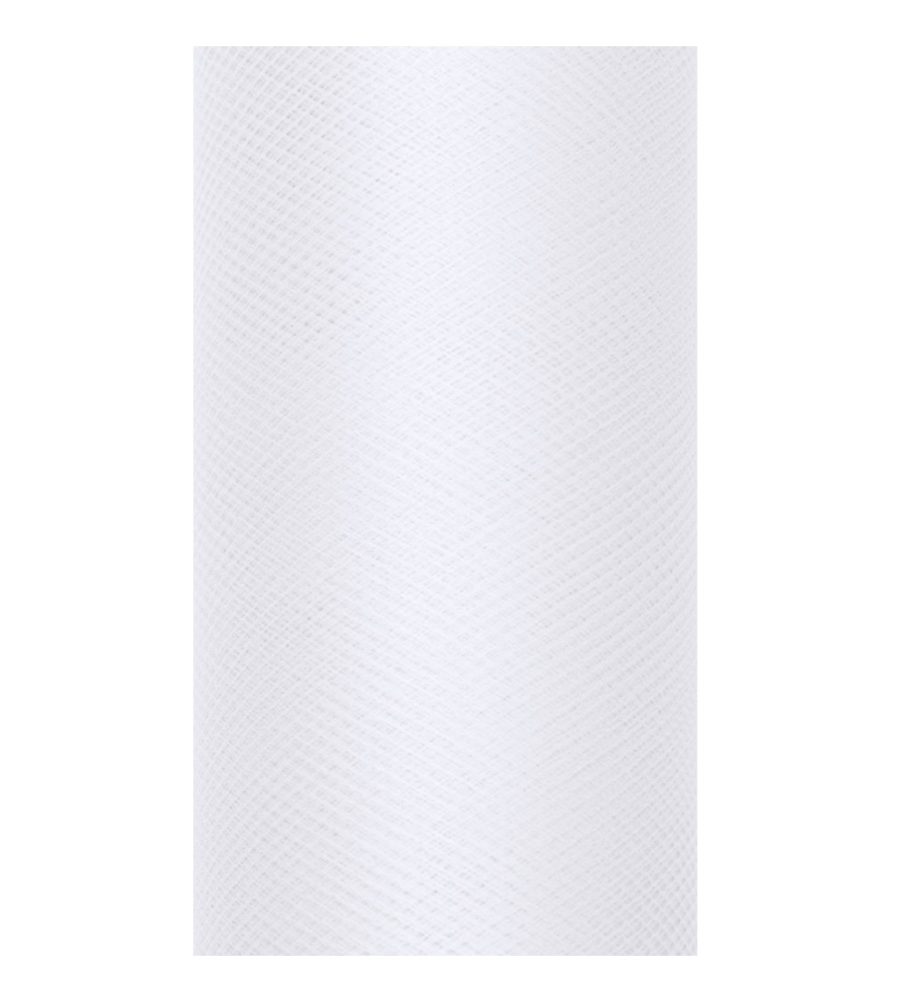 Dekoračný biely tyl 0,15 x 9 m