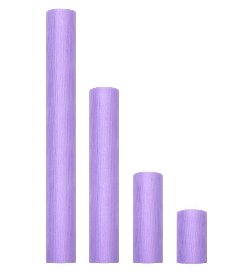 Jednofarebný fialový dekoračný tyl