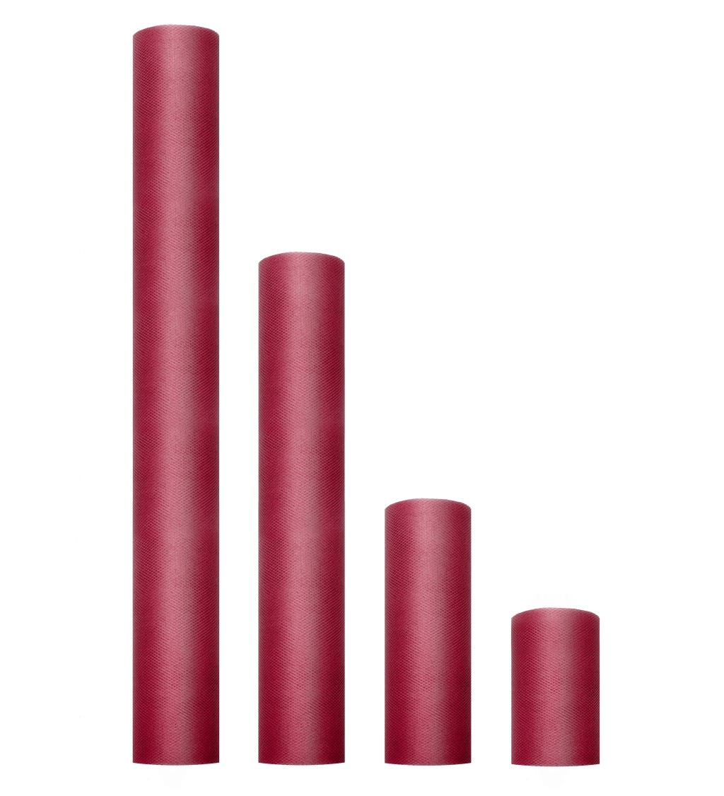 Dekoračný tmavočervený tyl 0,15 x 9 m