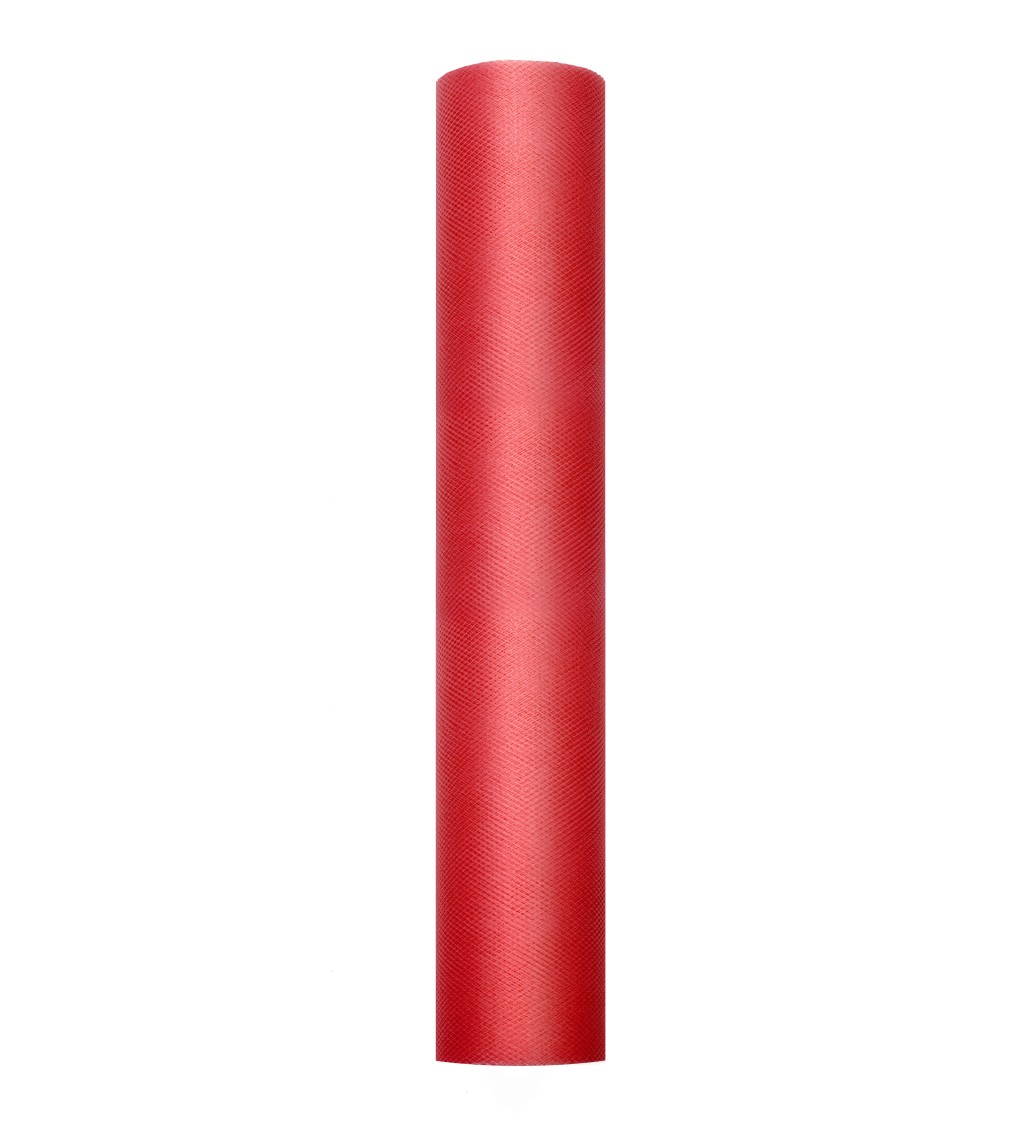Dekoračný červený tyl 0,3 x 9 m