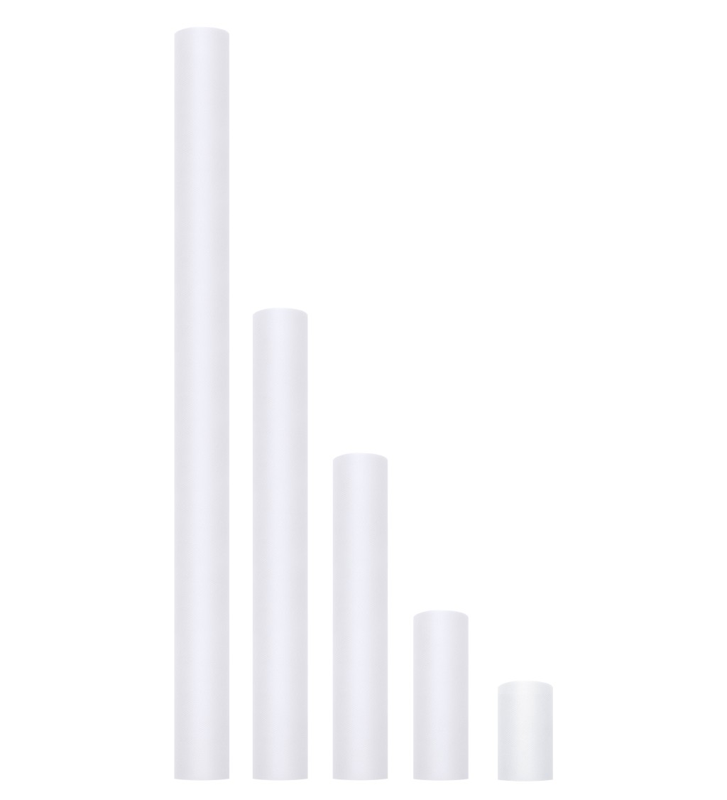 Dekoračný biely tyl 0,08 x 20 m