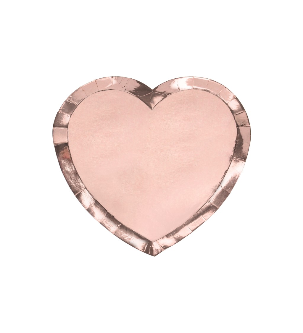 Srdcové taniere ružové zlato
