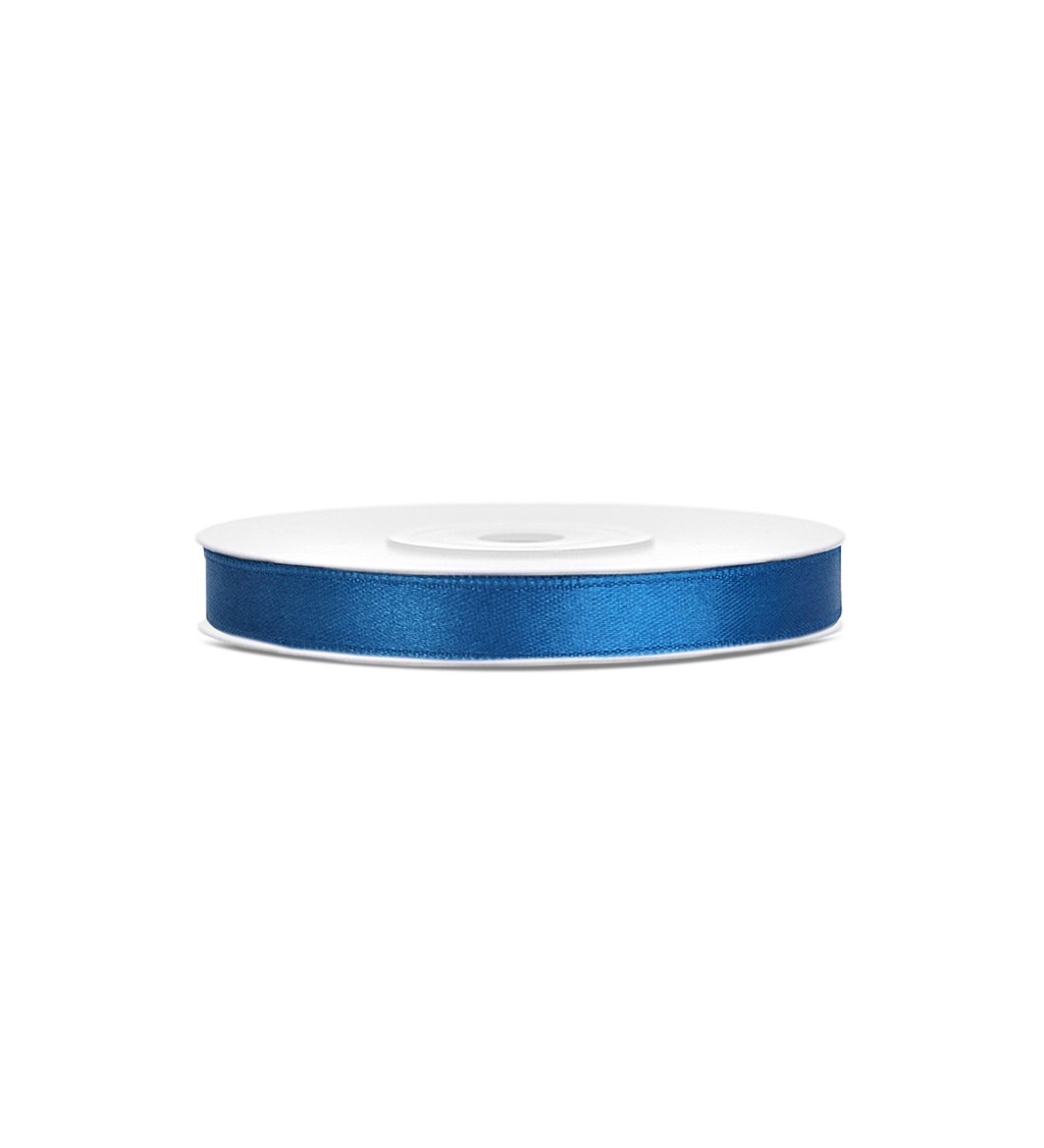 Saténová stuha - 6 mm - modrá