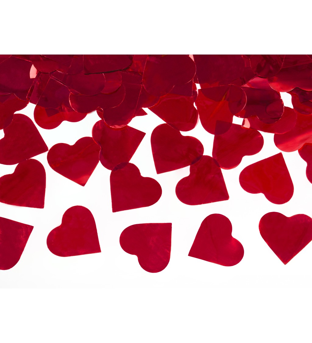 Strelecké konfety menšie - červené srdce