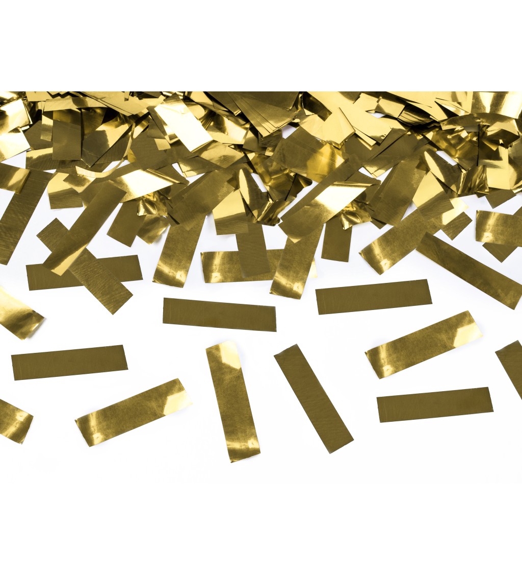 Vystreľovacie konfety menšie - zlaté