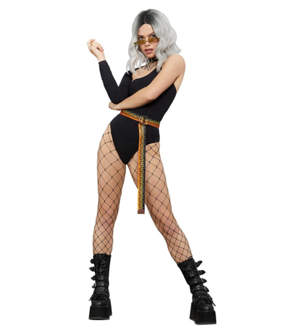 Bodysuit cez rameno - Čierny