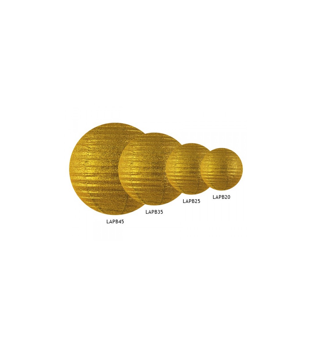 Záhradný lampión - zlatý 45 cm
