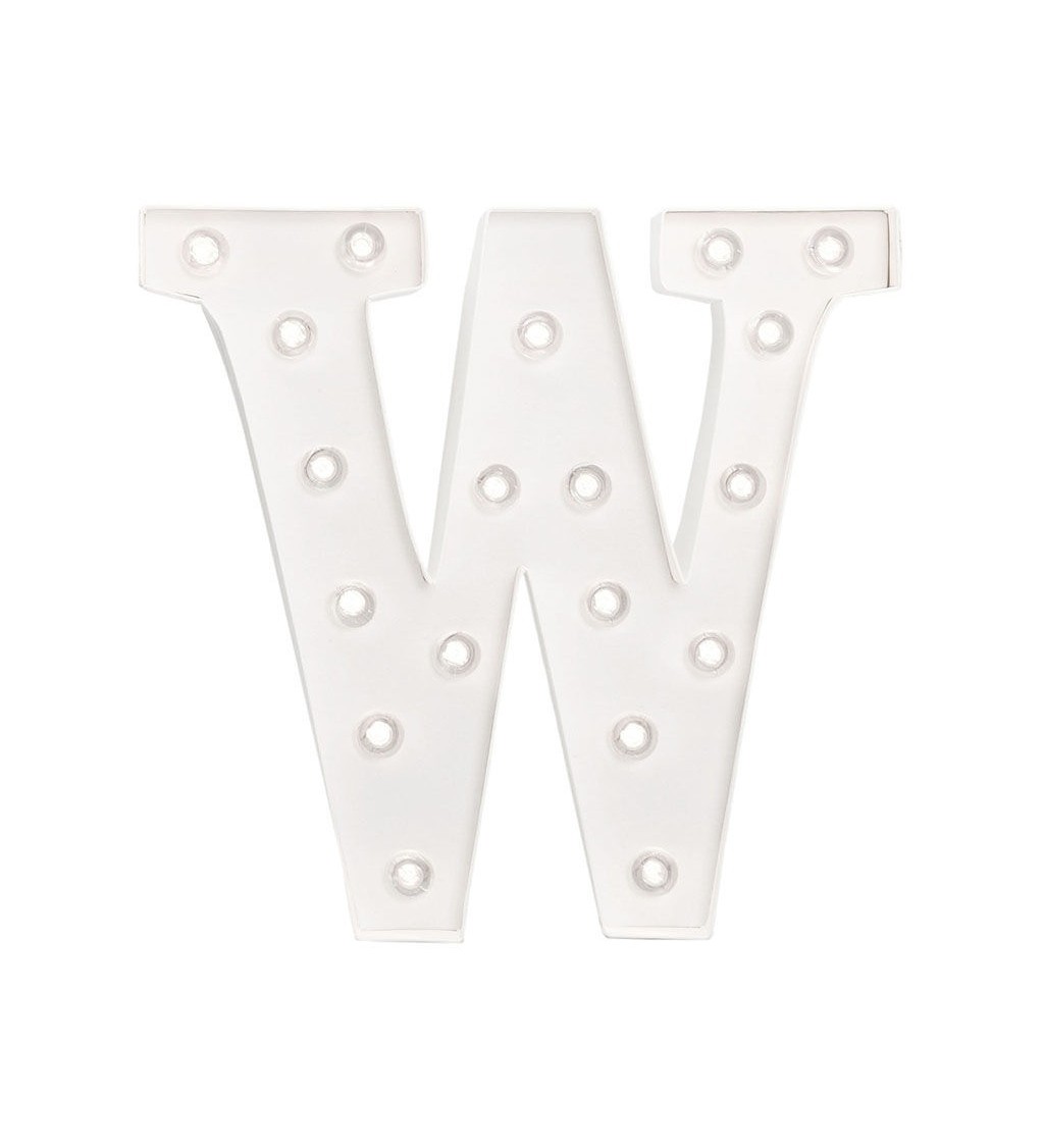 Svietiace LED písmeno " W "