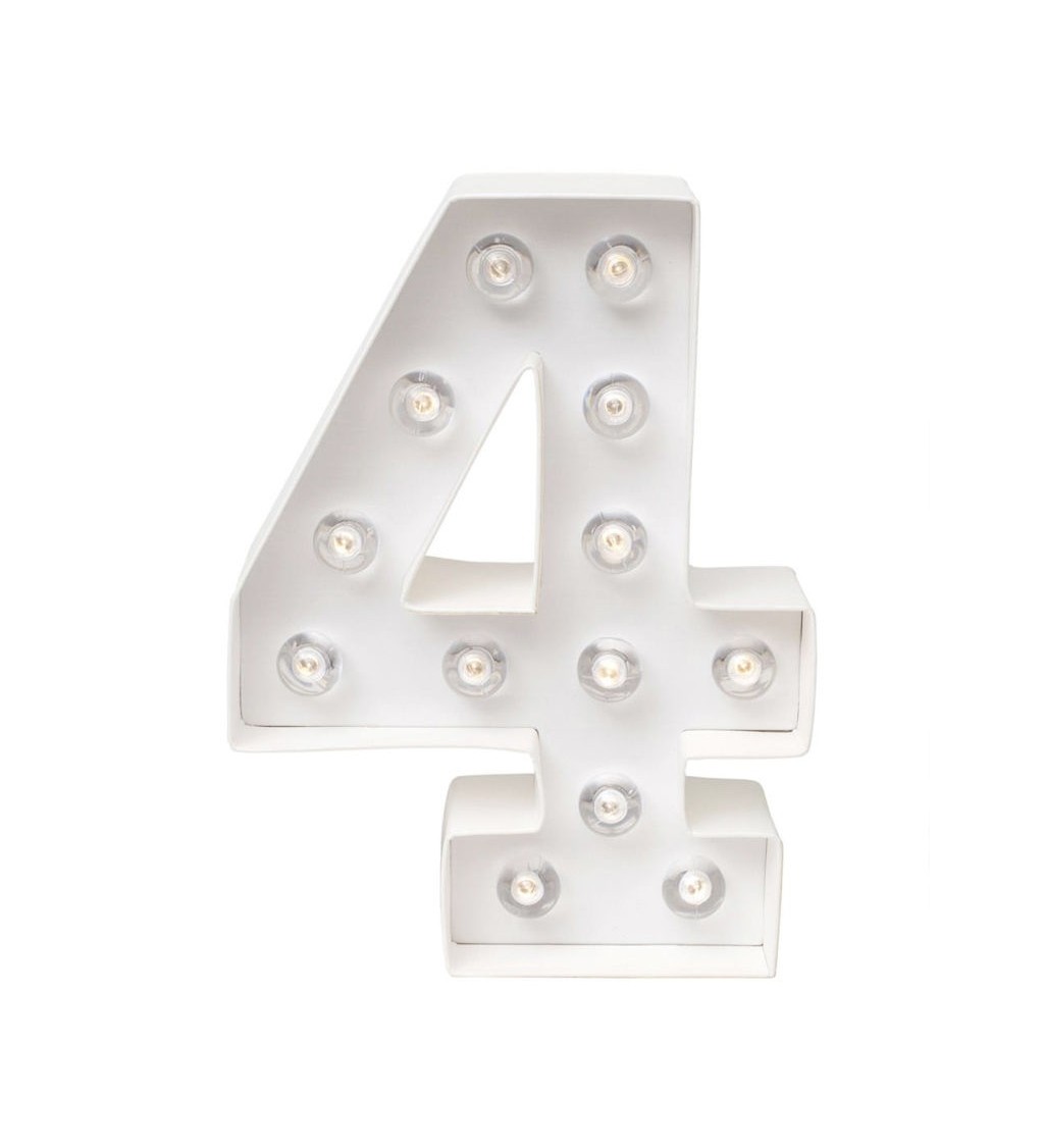 Svietiaca LED číslica " 4 "