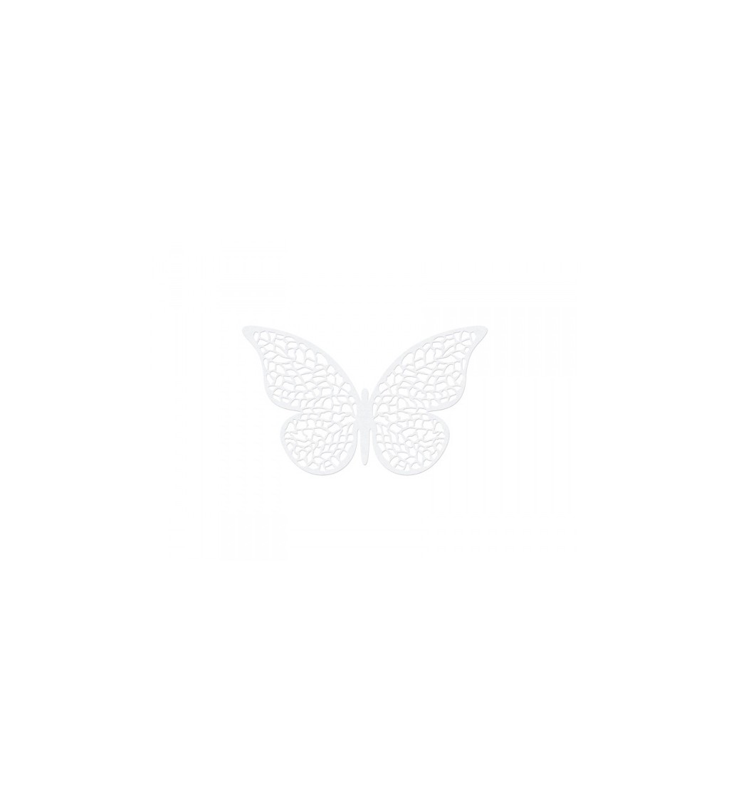 Papierové čipkované motýle ll mini - 10ks