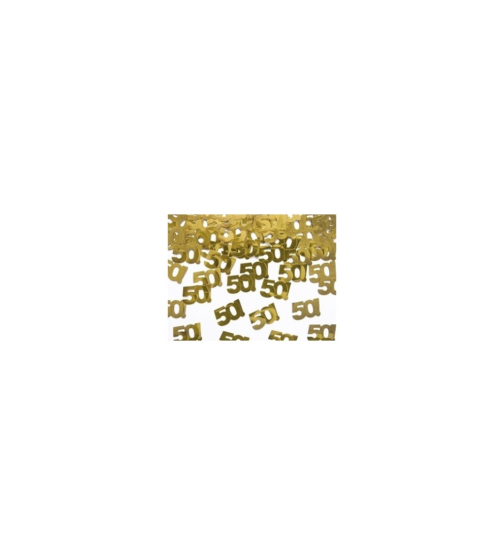 Dekorácia - Konfety 50 zlaté