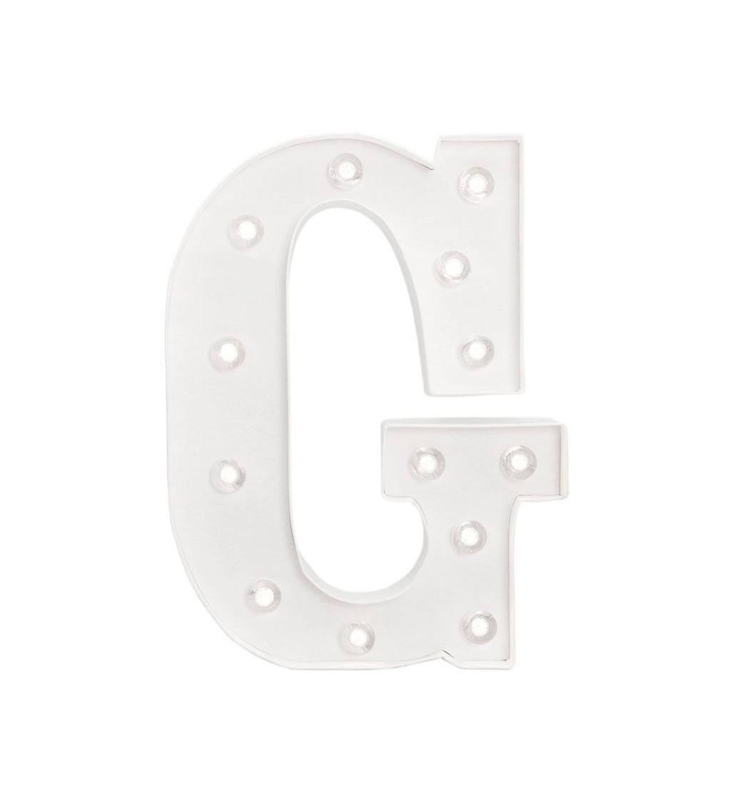 Svietiace LED písmeno " G "