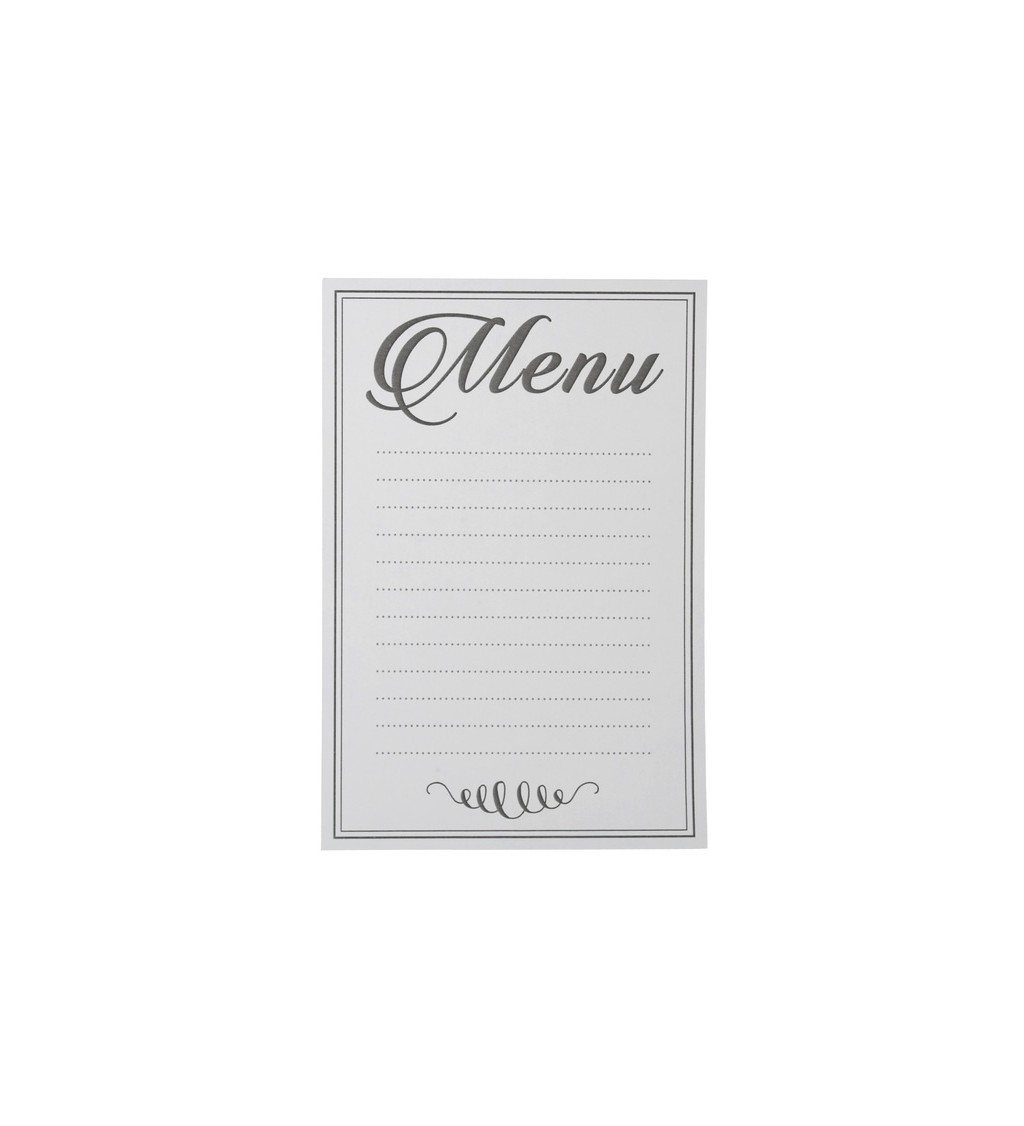 Papierové Menu - 10 ks