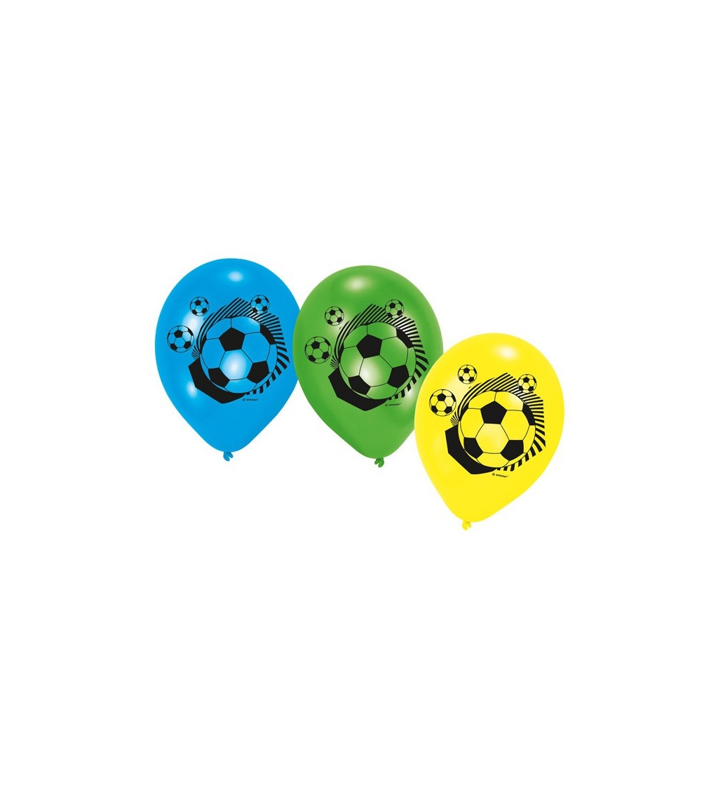 6 latexových balónov Futbalová párty