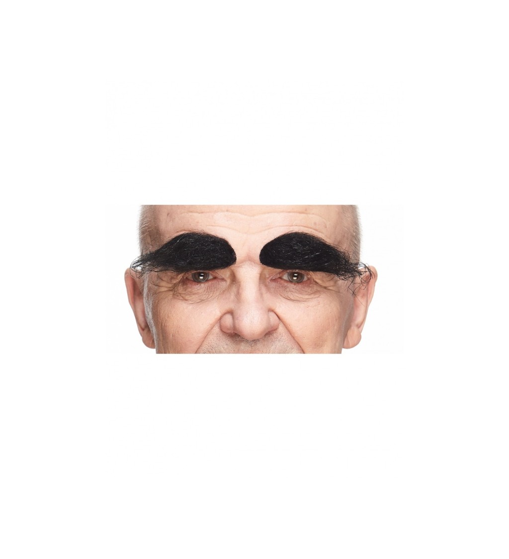 Husté čierne obočie