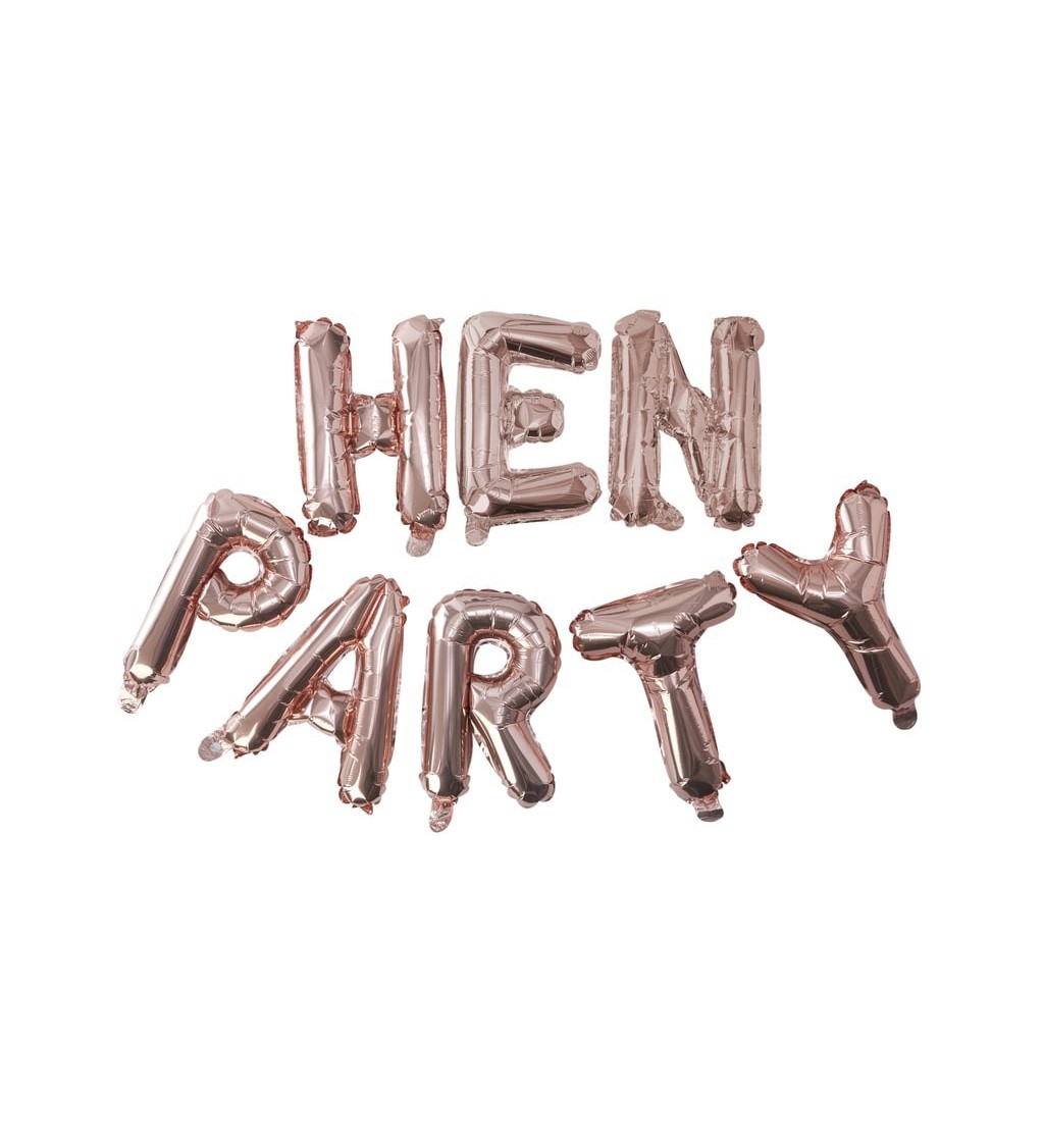 Balónik "HEN PARTY" - rose gold