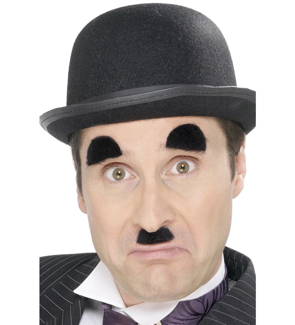 Chaplinovo obočie a fúzy