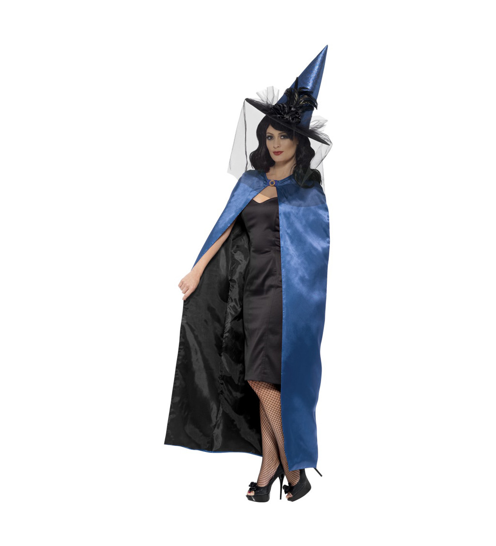 Čarodejnícky plášť deluxe v modré barvě