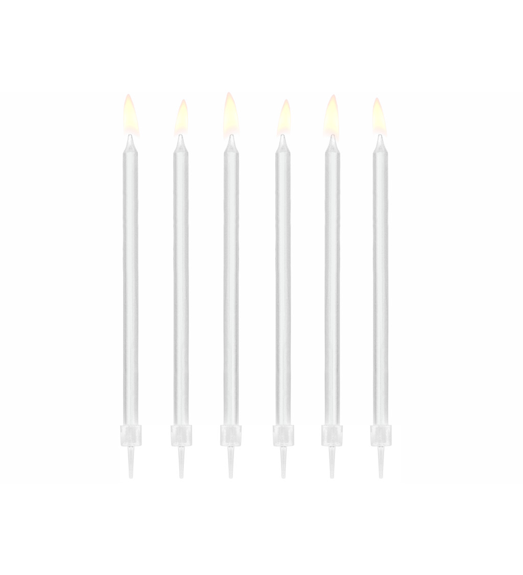 Biele dlhé sviečky