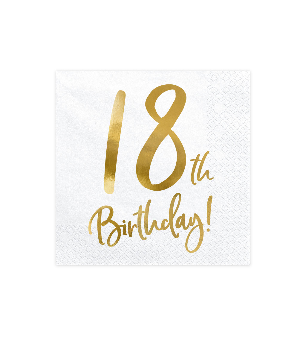 Servítky 18 - biele/zlaté