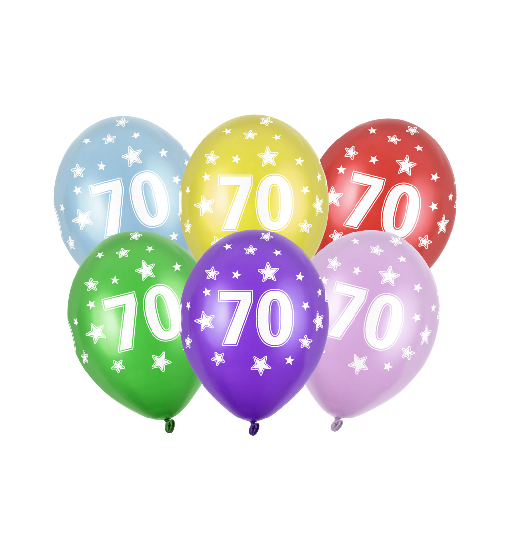 Metalický balón - Číslica "70"