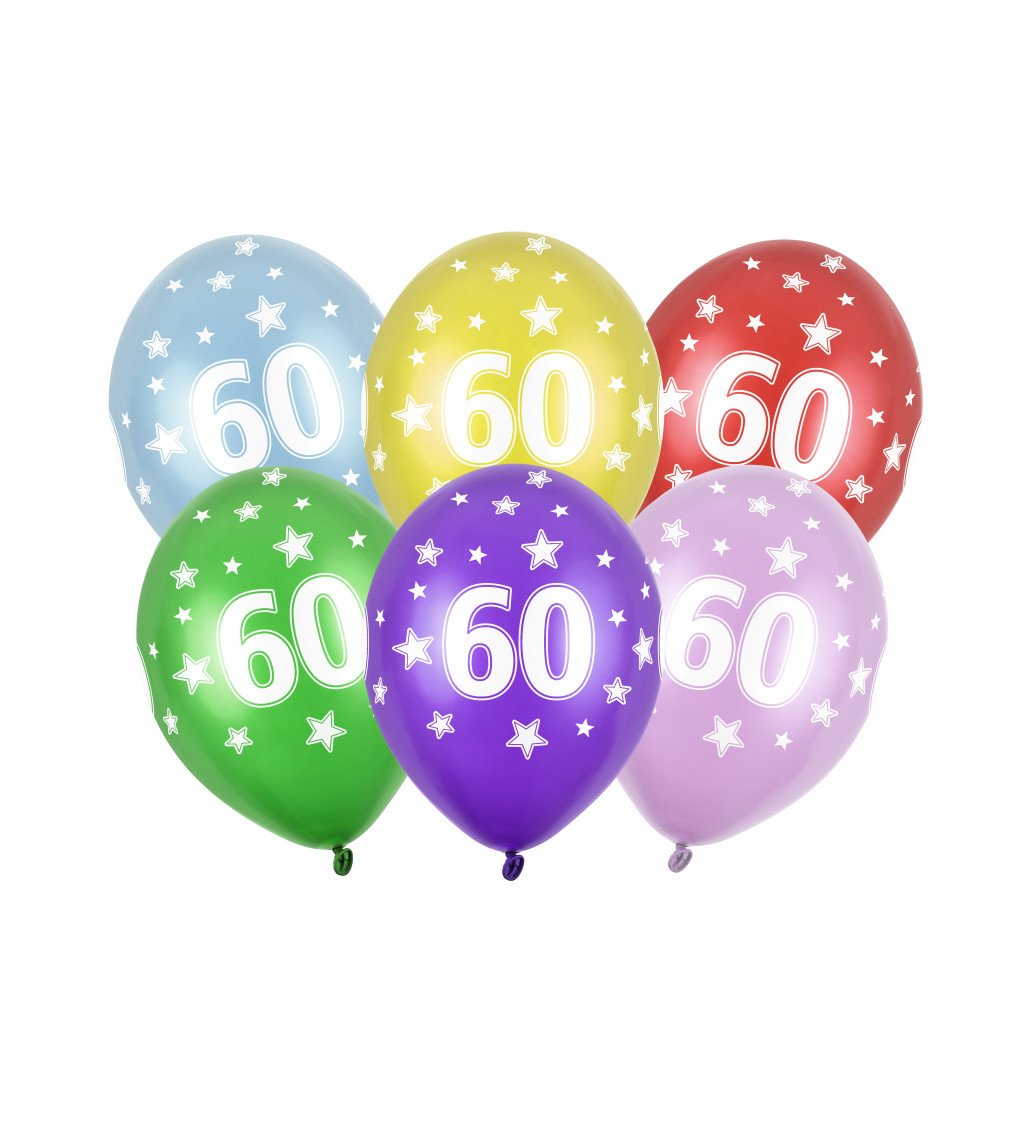 Latexové balóny "60", farebné