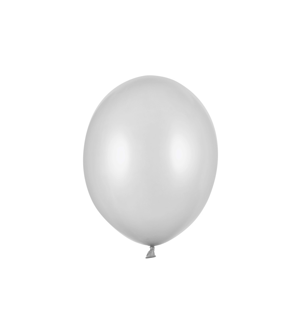 Metalický balónik - strieborný 100ks
