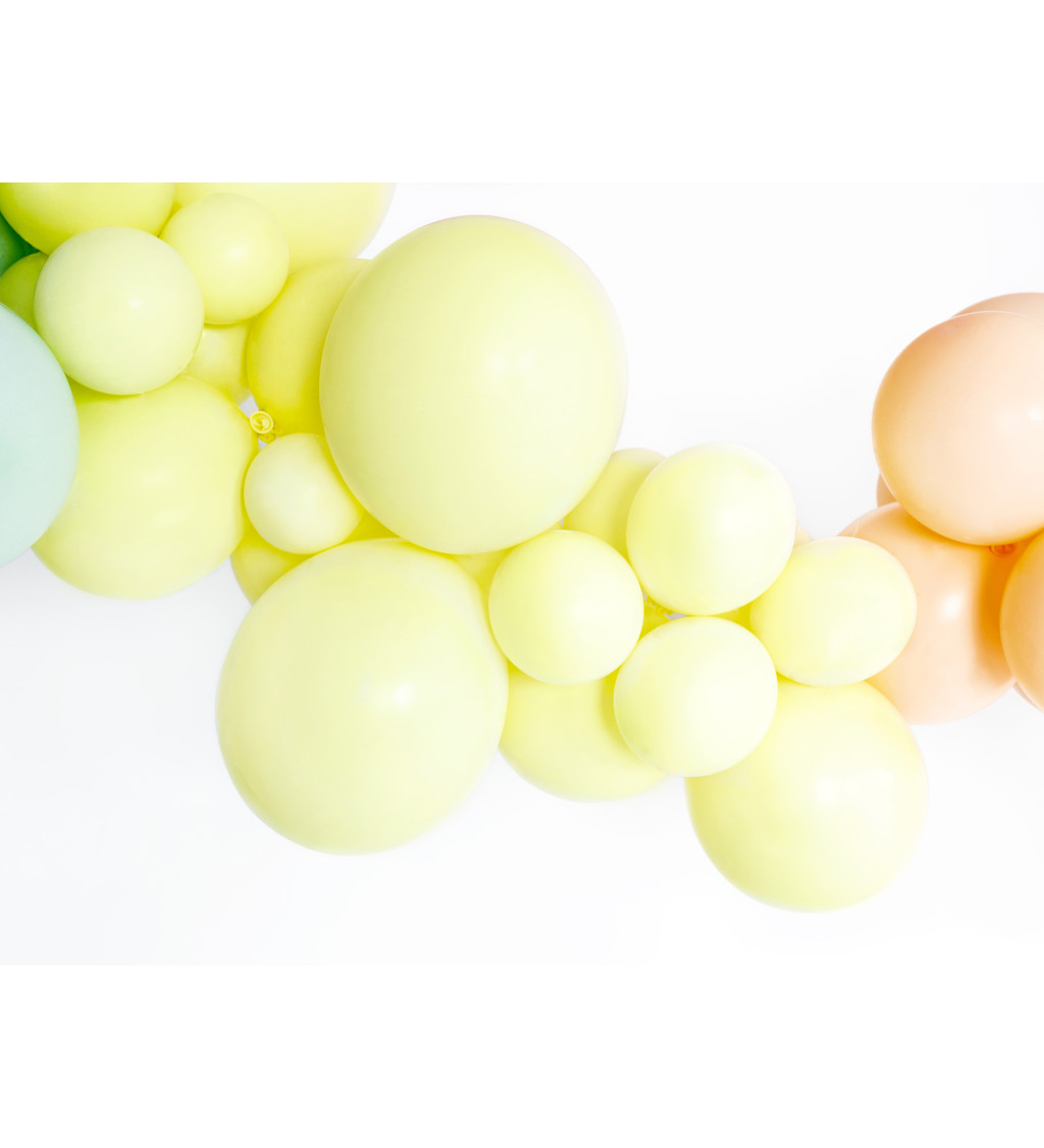 Latexové balóny - Žlté, pastelové