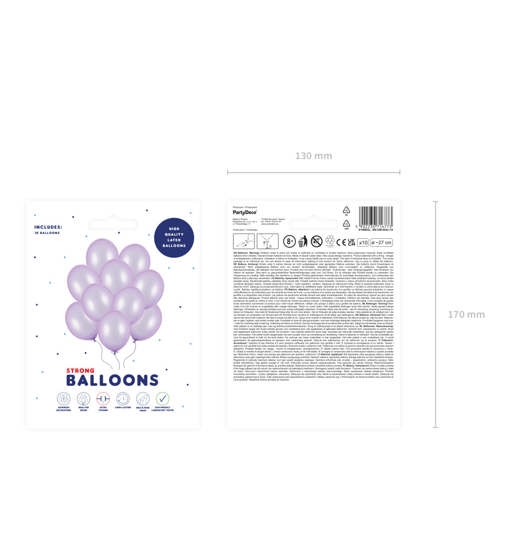 Latexové balóny - Metalická fialová